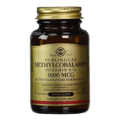 Solgar Methylcobalamin Vitamin B12 (1000 mcg),  60 tablet(s)  Unflavoured 