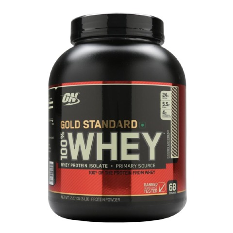 ON (Optimum Nutrition) Gold Standard 100% Whey Protein, 5 lb Cookies & Cream ON (Optimum Nutrition) Gold Standard 100% Whey Protein, 5 lb Cookies & Cream