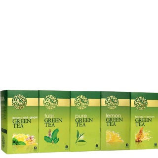 Laplant Green Tea Collection XII, 125 Tea Bag(s) Lemon Mint Ginger, Tulsi, Pure, Lemon & Honey Lemon
