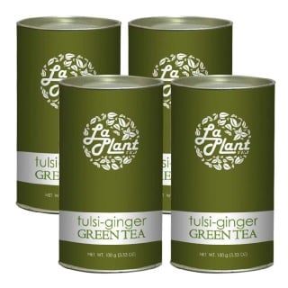 Laplant Tulsi-Ginger Green Tea, 100 g Tulsi Ginger (Pack of 4)