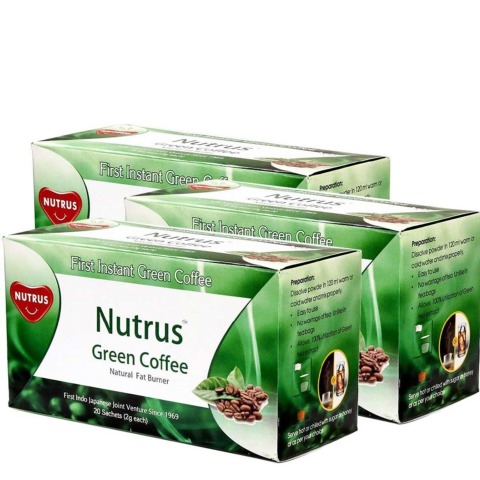 Nutrus Green Coffee (Pack of 3),  20 sachets/pack 