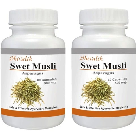 Shivalik Herbals Swet Musli- Asparagus Adscendens, 120 capsules
