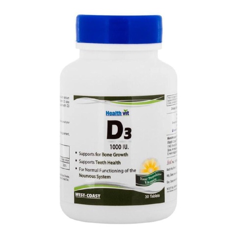 Healthvit VITAMIN D3 1000 IU,  30 tablet(s)  Unflavoured 