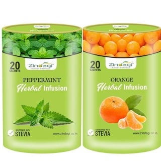 Zindagi Orange & Peppermint Herbal Infusion Combo, 2 Piece(s)/Pack