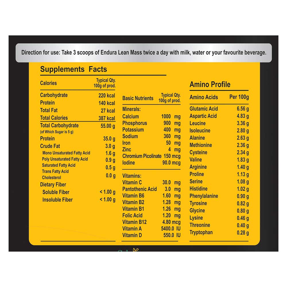Endura Lean Mass Advanced,  6.6 lb  Banana 