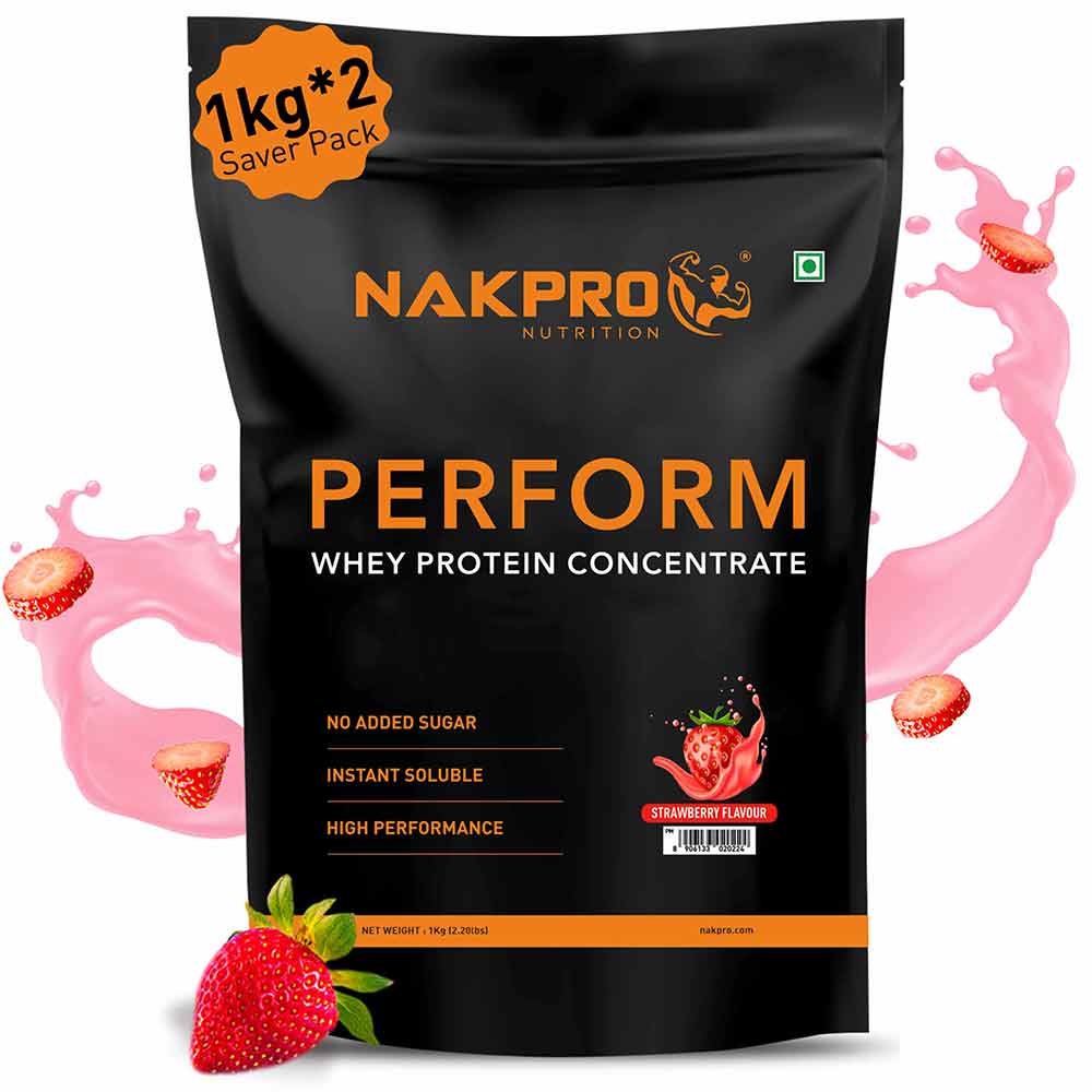 Nakpro Perform Whey Protein Concentrate,  2.2 lb  Strawberry (Pack of 2) -image-32
