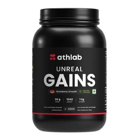 1 - Athlab Unreal Gains,  2.2 lb  Strawberry Smooth 