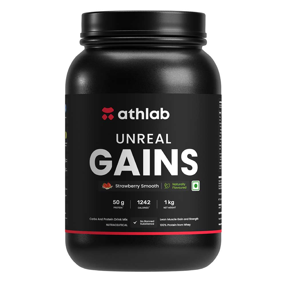 1 - Athlab Unreal Gains,  2.2 lb  Strawberry Smooth 