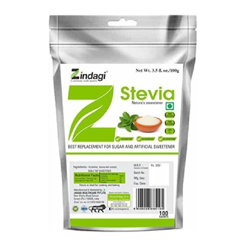 1 - Zindagi Stevia Loose,  100 sachets/pack 