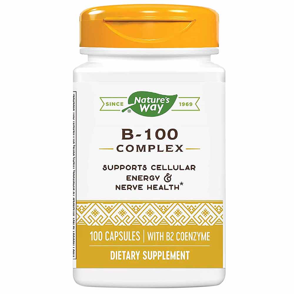 1 - Nature's Way Vitamin B-100 Complex,  100 capsules  Unflavoured 