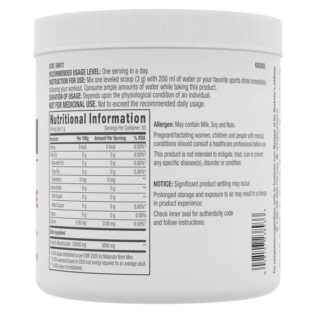 5 - GNC Pro Performance Creatine Monohydrate,  Unflavoured (Pack of 2)  0.55 lb 