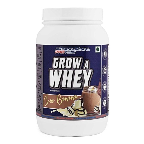 1 - International Protein Grow A Whey,  3.52 lb  Choc Banana 