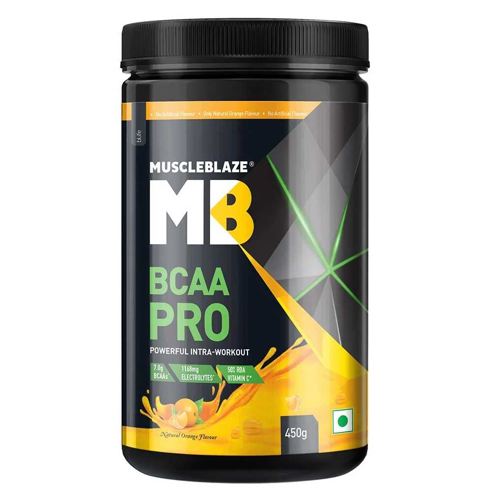 1 - MuscleBlaze BCAA Pro OP,  0.99 lb  30 Servings  Natural Orange 