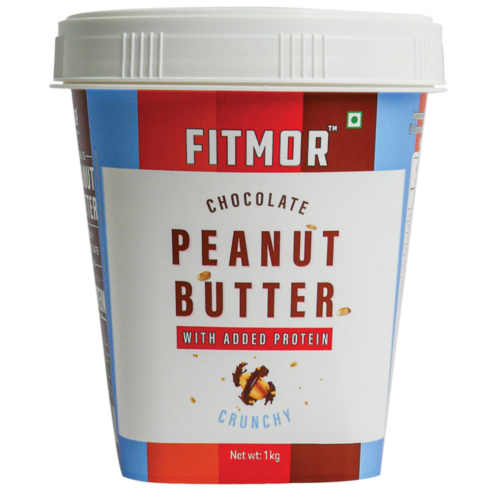 1 - Fitmor Chocolate Peanut Butter,  1 kg  Crunchy 