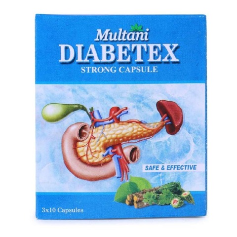 1 - Multani Diabetex Strong,  30 capsules 