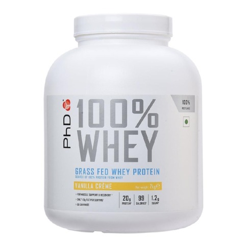 1 - PhD 100% Whey Protein,  4.4 lb  Vanilla Creme 