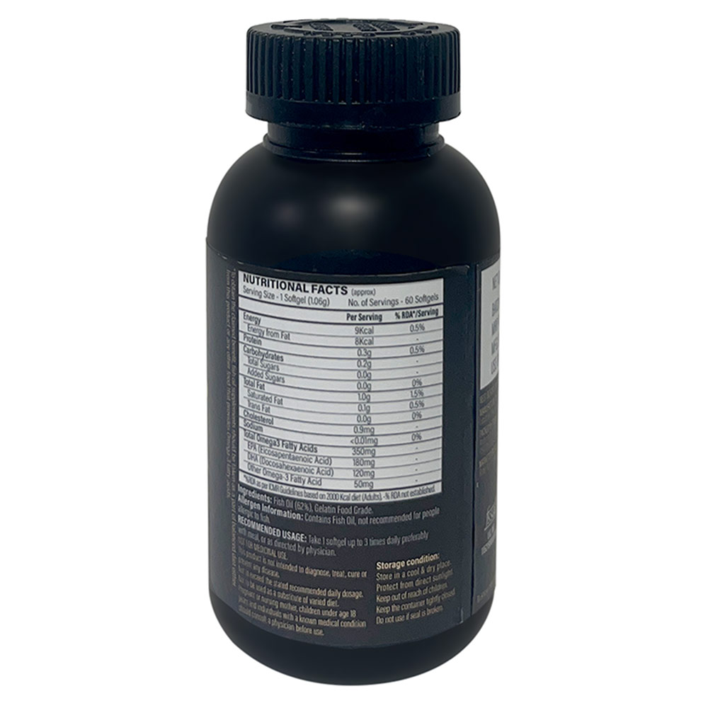 3 - Build Omega 3 Fish Oil,  60 softgels 