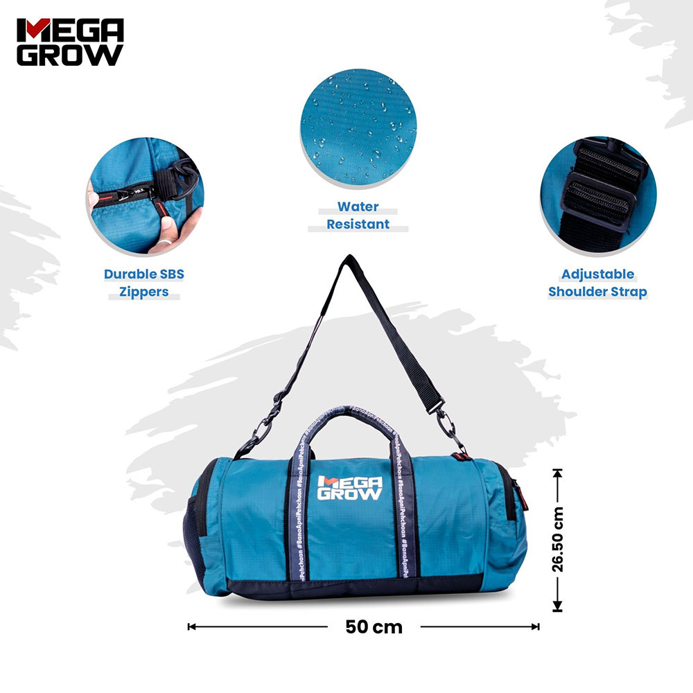 2 - Megagrow Duffle Sports & Gym Bag,  Blue 33L 