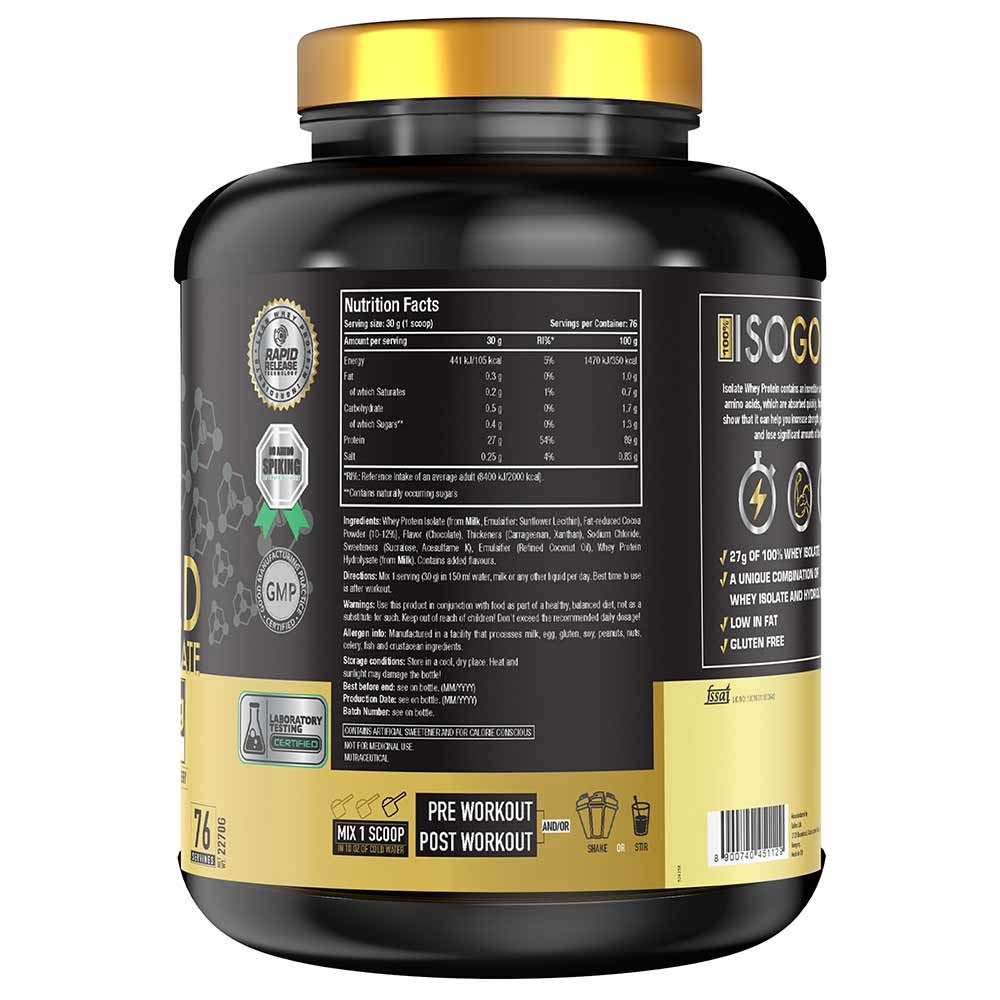 2 - One Science 100% Iso Gold Whey Protein Isolate 5 lb & Micronized Creatine 0.66lb Combo,  2 Piece(s)/Pack  Chocolate Charge & Unflavoured 
