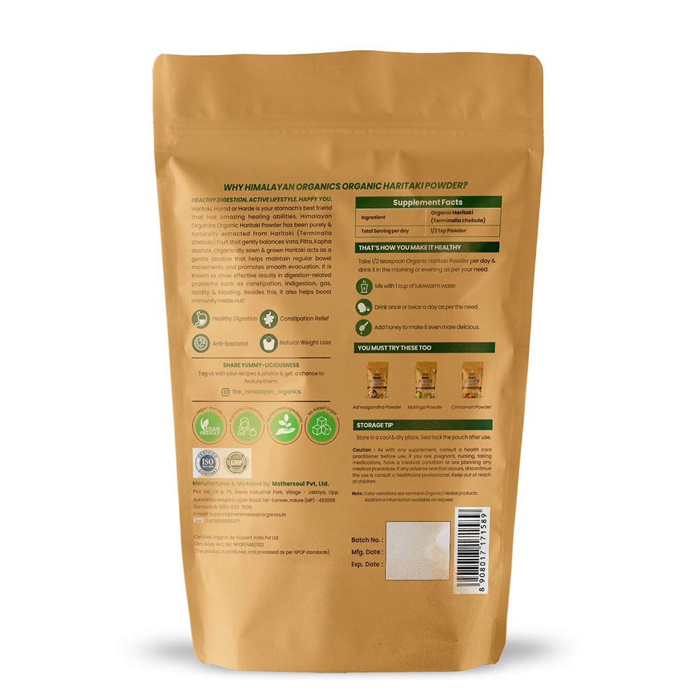2 - Himalayan Organics Organic Haritaki Powder,  350 g 