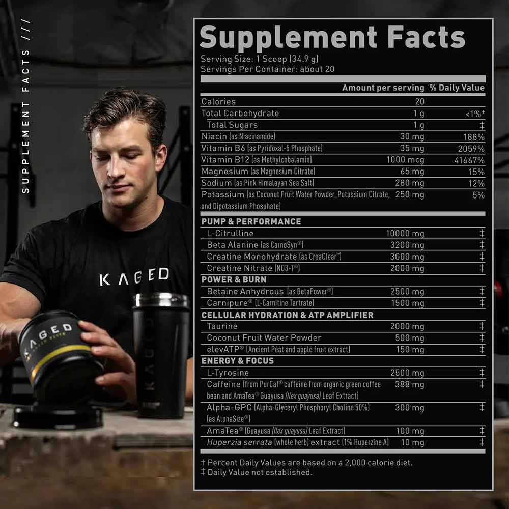 2 - Kaged Muscle Pre-Kaged Elite,  1.56 lb  Strawberry Lemonade 