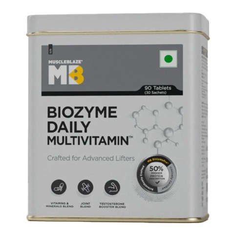 1 - MuscleBlaze Biozyme Daily Multivitamin OP,  90 tablet(s)  Unflavoured 