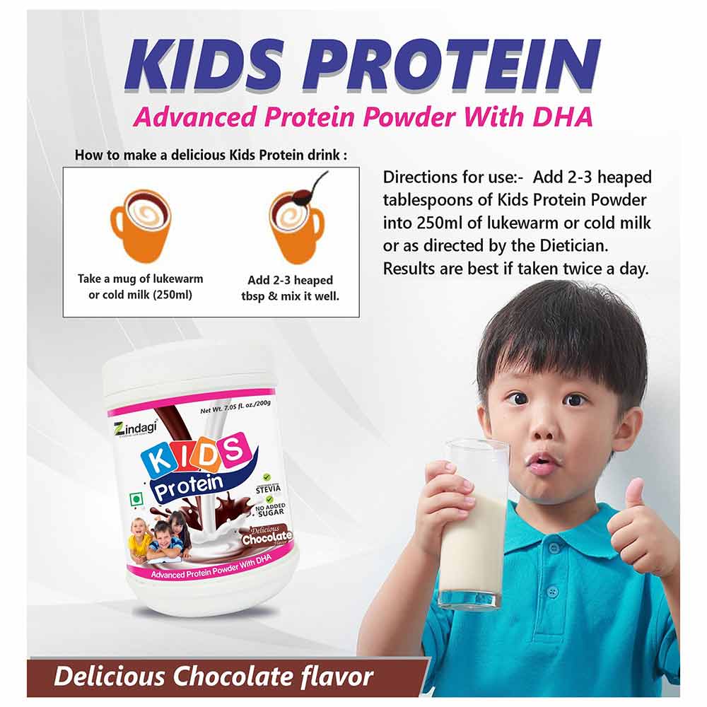 6 - Zindagi Kids Protein Powder,  0.2 kg  Chocolate 