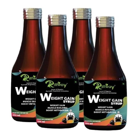 1 - Riffway Weight Gain Syrup,  200 ml  Unflavoured (Pack of 4) 