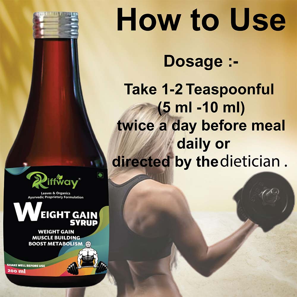 4 - Riffway Weight Gain Syrup,  200 ml  Unflavoured (Pack of 2) 