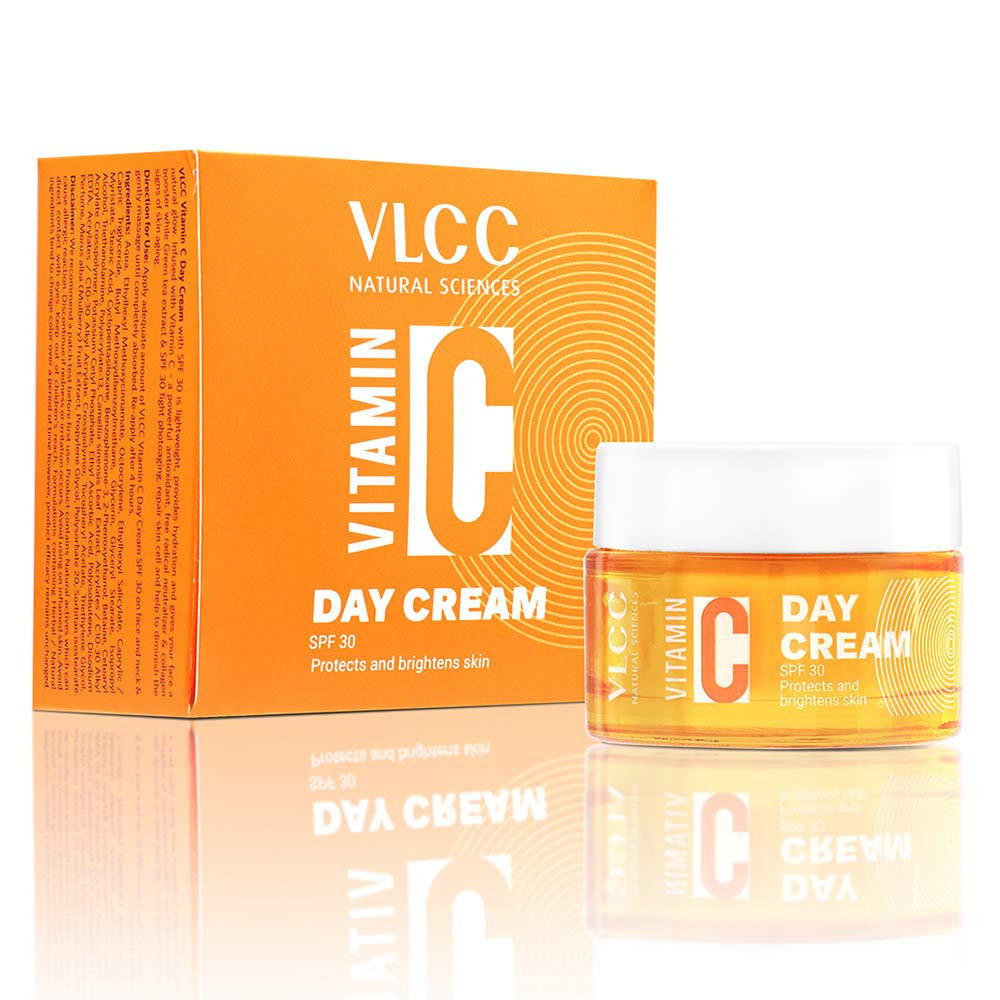 VLCC Vitamin C Day Cream,  50 g  with SPF 30 Protects & Brightens Skin 