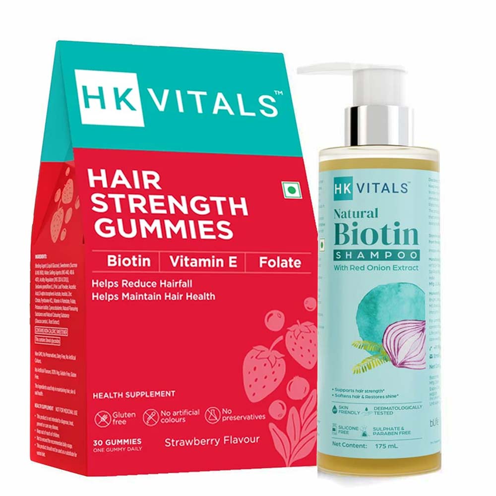 HK Vitals Biotin Gummies & Shampoo Combo by HealthKart