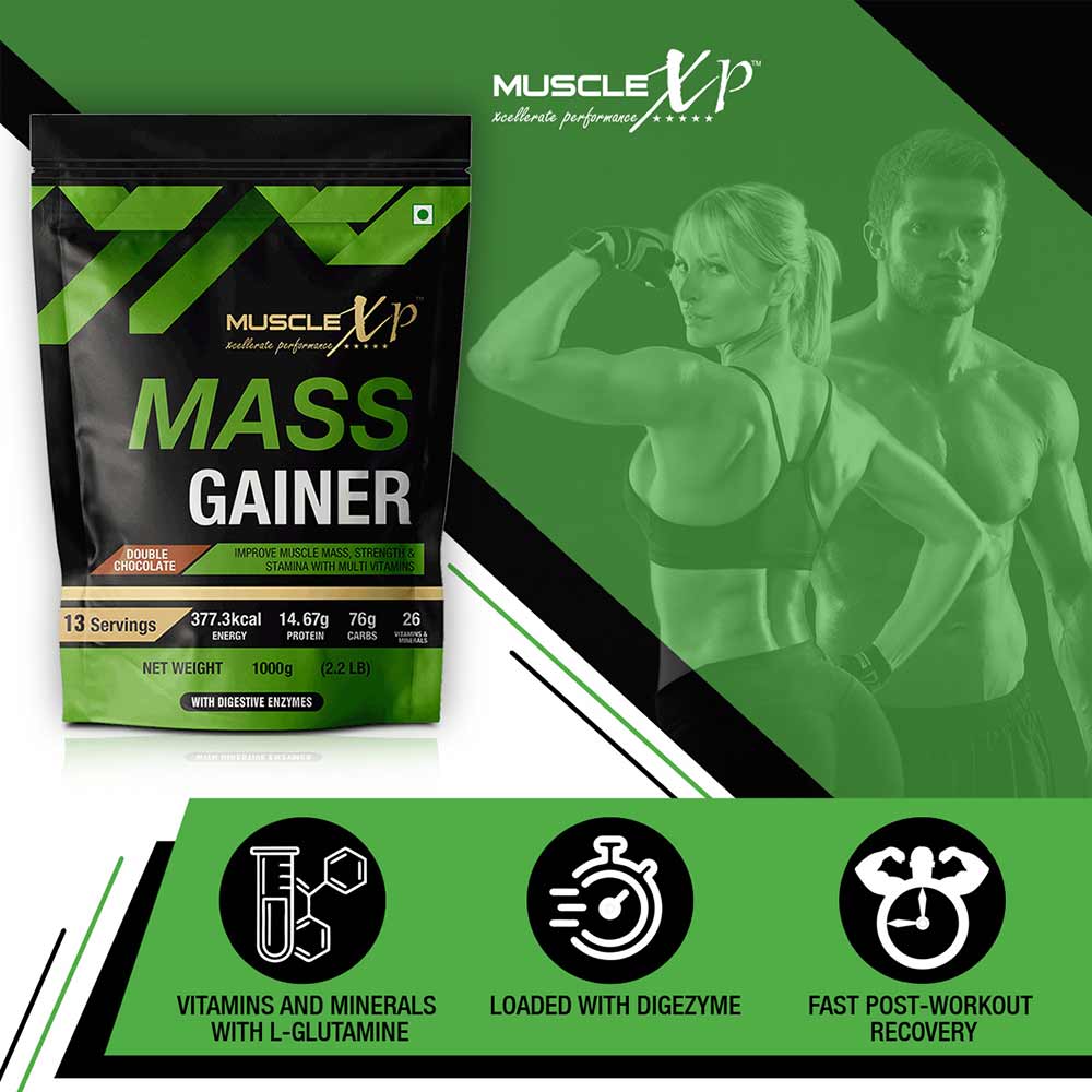 6 - MuscleXP Mass Gainer,  2.2 lb  Double Chocolate 