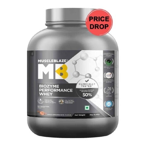 MuscleBlaze Biozyme Performance Whey, 4.4 lb Choco Cinnamon Swirl