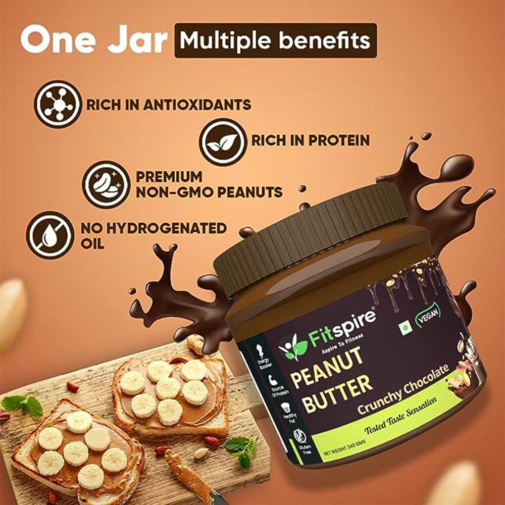 4 - Fitspire Peanut Butter,  0.340 kg  Crunchy Chocolate 