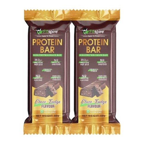 1 - Fitspire Protein Bar, 1 bar(s) Choco Fudge Pack of 2
