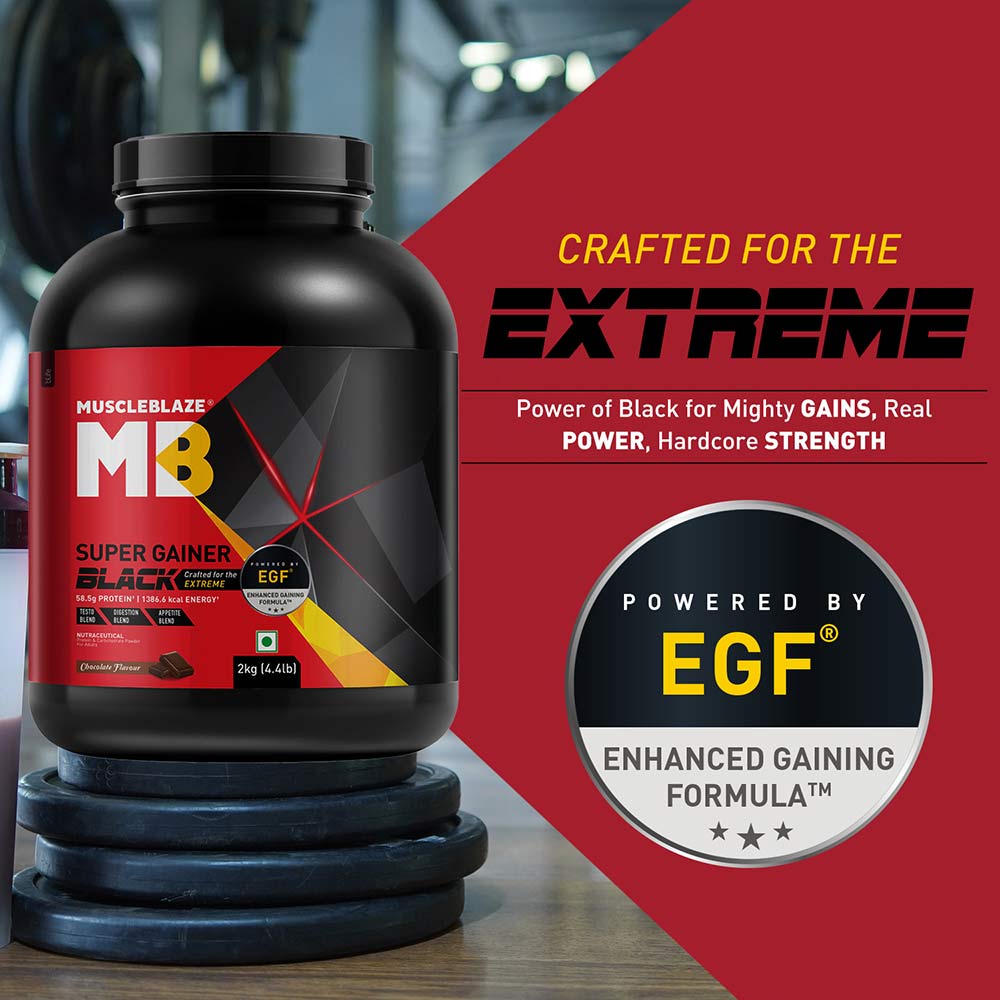 5 - MuscleBlaze Super Gainer Black,  6.6 lb  Chocolate 