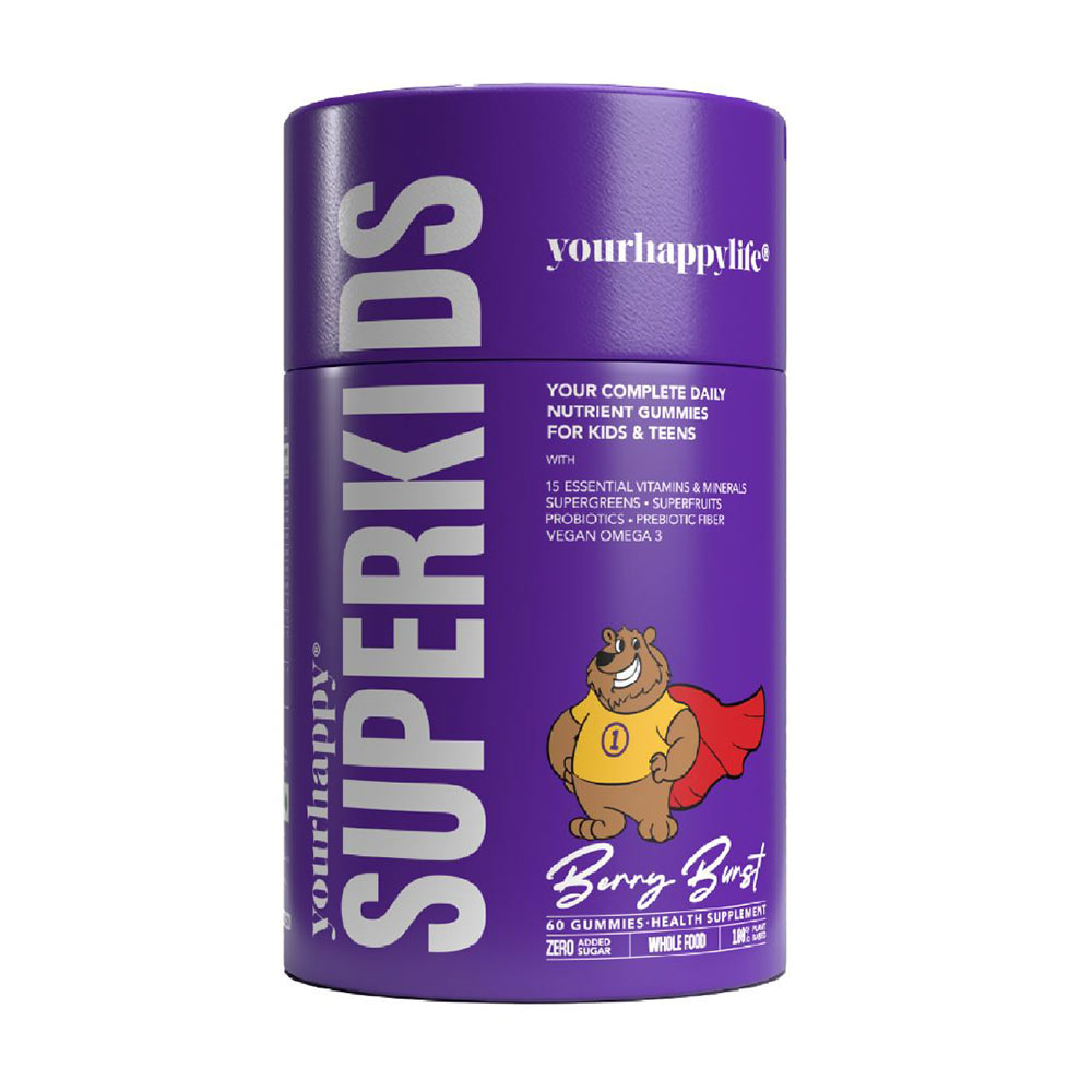 1 - YourHappyLife SuperKids Multivitamin,  60 gummies  Berry Burst 
