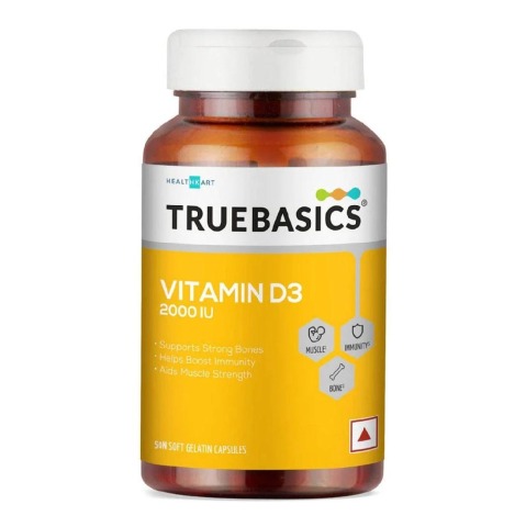 1 - TrueBasics Vitamin D3 2000iu OP, 50 capsules Unflavoured