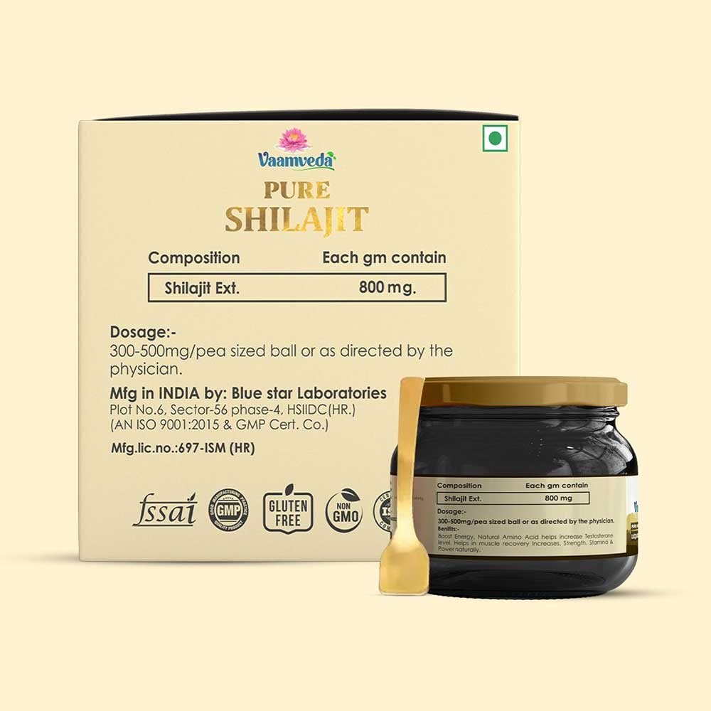 3 - Vaamveda Pure Shilajit Resin (Pack of 3),  20 g 