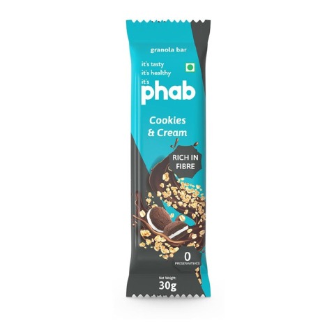 1 - Phab Granola Bar,  6 bar(s)  Cookie & Cream 