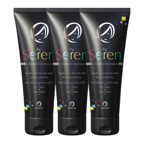 1 - Seren Extra Mild Shampoo,  200 ml  for Hair with Extra Conditioning (Pack of 3) 
