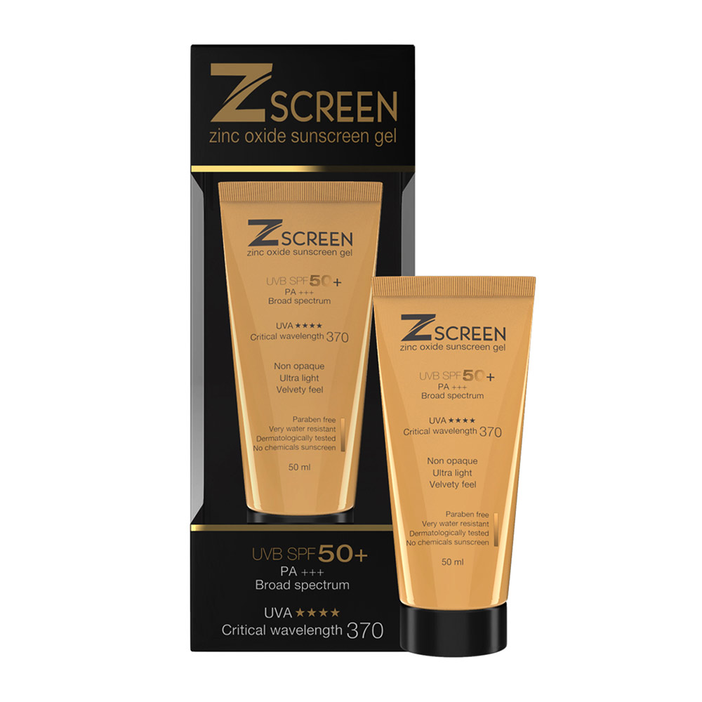 5 - Zscreen Zinc Oxide Sunscreen Gel,  50 ml  SPF 50 UVA/UVB PA+++ (Pack of 6) 