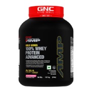 GNC Amp Gold Series 100% Whey Protein Advanced- 4 lb Delicious Strawberry