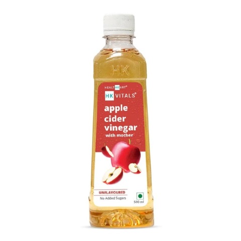 3 - HealthKart Apple Cider Vinegar with Mother OP, 0.5 L Unflavoured (Glass Bottle)