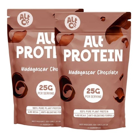 1 - Alt Co Plant Protein Powder,  1.1 lb  Madagascar Chocolate (Pack of 2) 