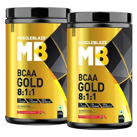 MuscleBlaze BCAA Gold 8:1:1, 0.99 lb Watermelon - Pack Of 2