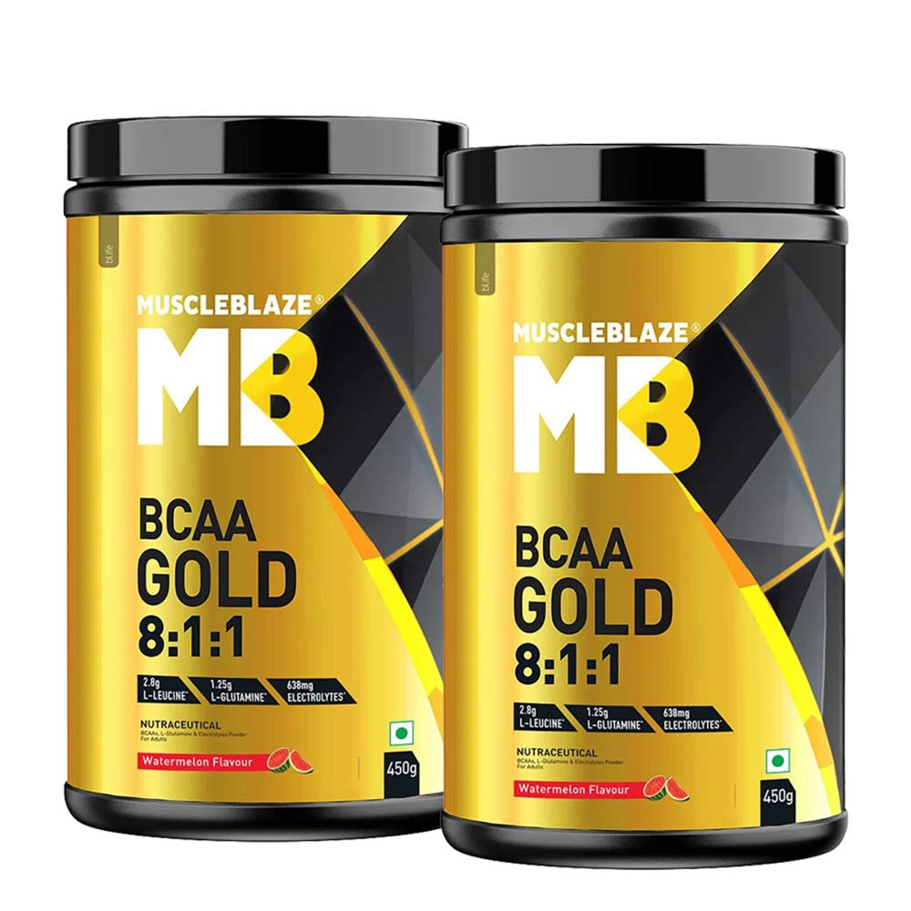 MuscleBlaze BCAA Gold 8:1:1, 0.99 lb Watermelon - Pack Of 2