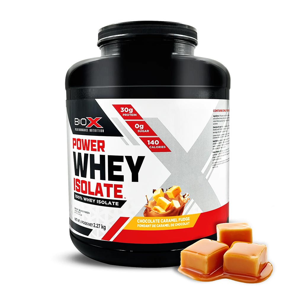 1 - Biox Power Whey Isolate,  5 lb  Chocolate Caramel Fudge 