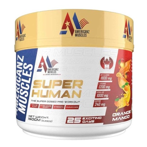 3 - Americanz Muscles Super Human,  0.33 lb  Orange Mango 