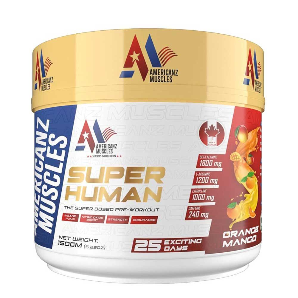 3 - Americanz Muscles Super Human,  0.33 lb  Orange Mango 